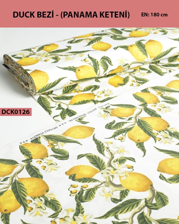 Desenli Duck Bezi (Panama Keteni) Kumaş En 180 cm-DCK0126-26DCK0126