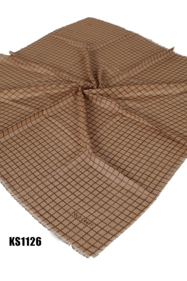 Desenli Flamlı Eşarp 100*100cm KS1126-1019KS1126
