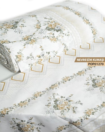 DESENLİ Poplin Nevresim Kumaşı En 240 cm-POP01270-270POP01270