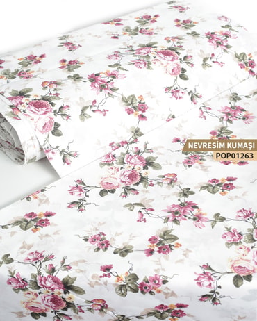 DESENLİ Poplin Nevresim Kumaşı En 240 cm-POP01263-263POP01263