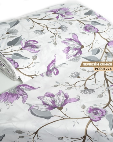 DESENLİ Poplin Nevresim Kumaşı En 240 cm-POP01274-274POP01274