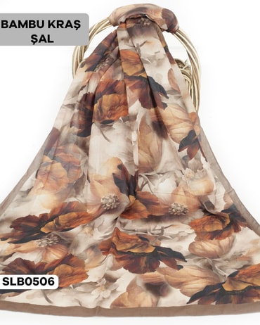 Desenli Soft Bambu Kraş Şal SLB0506-2712SLB0506