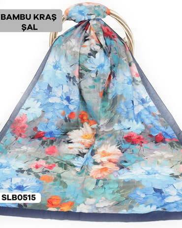 Desenli Soft Bambu Kraş Şal SLB0515-2722SLB0515