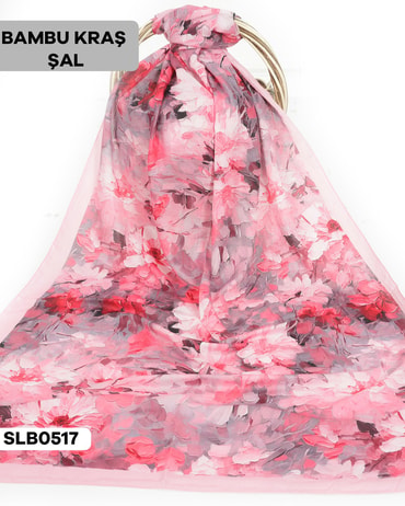 Desenli Soft Bambu Kraş Şal SLB0517-2724SLB0517