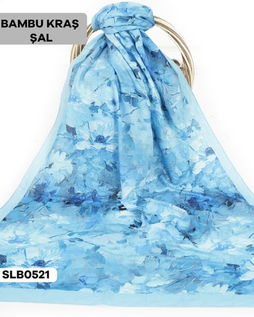 Desenli Soft Bambu Kraş Şal SLB0521-2728SLB0521