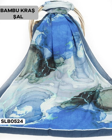 Desenli Soft Bambu Kraş Şal SLB0524-2731SLB0524