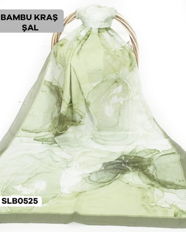 Desenli Soft Bambu Kraş Şal SLB0525-2732SLB0525