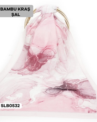 Desenli Soft Bambu Kraş Şal SLB0532-2604SLB0532