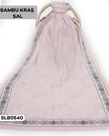 Desenli Soft Bambu Kraş Şal SLB0540-2614SLB0540