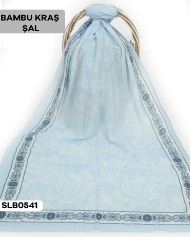 Desenli Soft Bambu Kraş Şal SLB0541-2615SLB0541