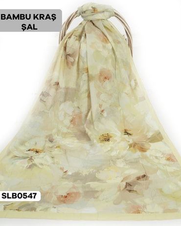 Desenli Soft Bambu Kraş Şal SLB0547-2630SLB0547