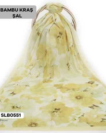 Desenli Soft Bambu Kraş Şal SLB0551-2506SLB0551