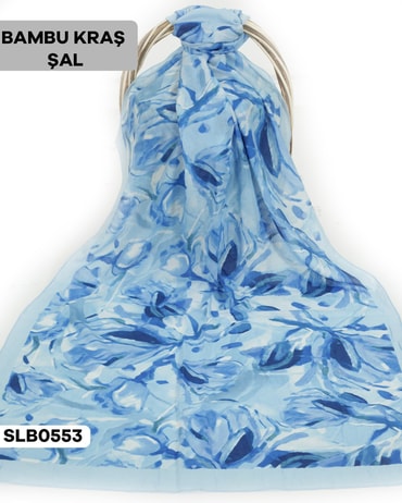 Desenli Soft Bambu Kraş Şal SLB0553-2514SLB0553