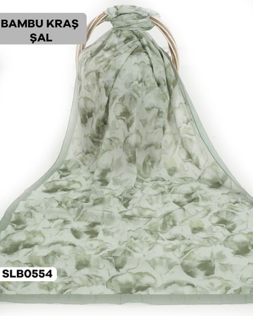 Desenli Soft Bambu Kraş Şal SLB0554-2515SLB0554