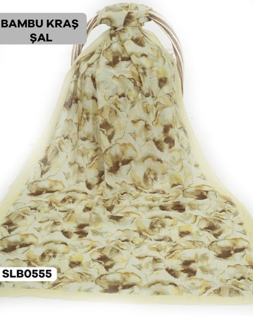 Desenli Soft Bambu Kraş Şal SLB0555-2517SLB0555