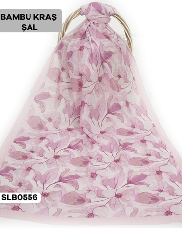 Desenli Soft Bambu Kraş Şal SLB0556-2522SLB0556