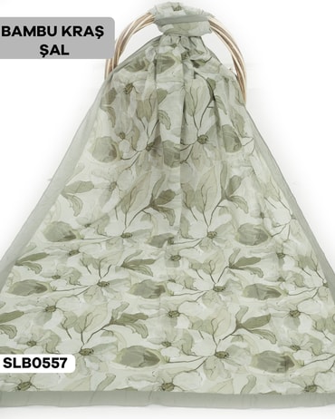 Desenli Soft Bambu Kraş Şal SLB0557-2523SLB0557
