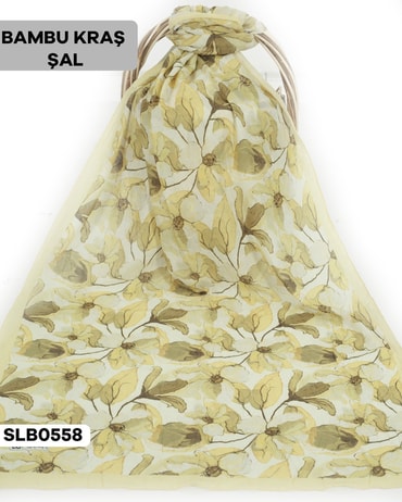 Desenli Soft Bambu Kraş Şal SLB0558-2524SLB0558