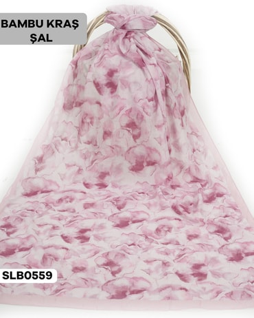Desenli Soft Bambu Kraş Şal SLB0559-2526SLB0559