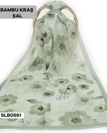 Desenli Soft Bambu Kraş Şal SLB0561-2530SLB0561