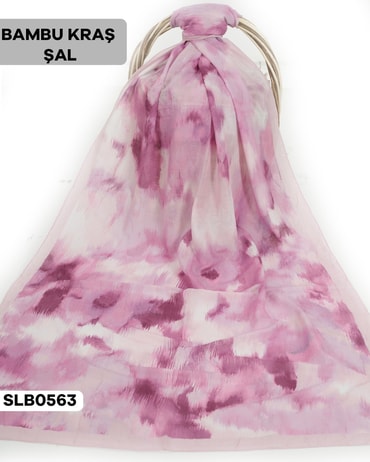 Desenli Soft Bambu Kraş Şal SLB0563-2532SLB0563