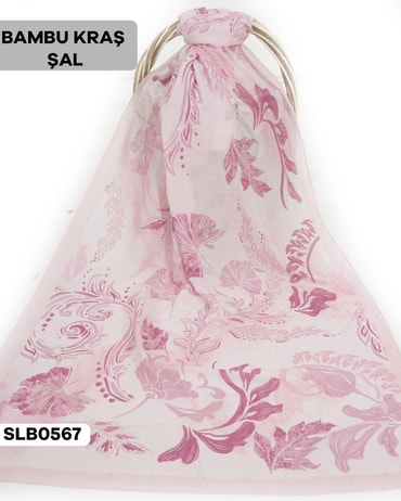 Desenli Soft Bambu Kraş Şal SLB0567-2405SLB0567