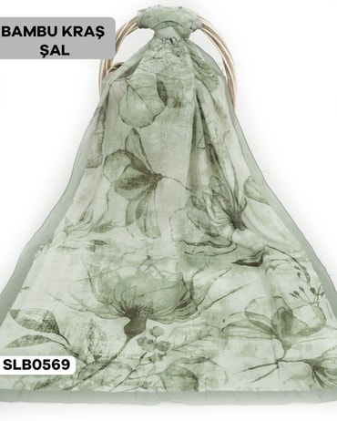 Desenli Soft Bambu Kraş Şal SLB0569-2410SLB0569