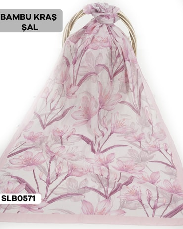 Desenli Soft Bambu Kraş Şal SLB0571-2416SLB0571