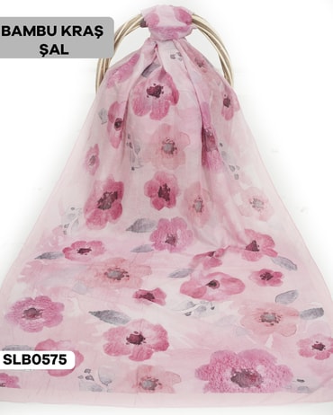 Desenli Soft Bambu Kraş Şal SLB0575-2432SLB0575
