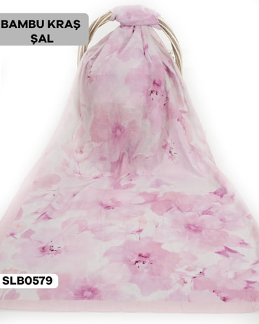 Desenli Soft Bambu Kraş Şal SLB0579-4316SLB0579