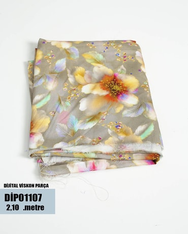 DİJİTAL Viskon Parça Kumaş DİP01107-107DİP01107