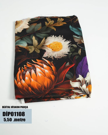 DİJİTAL Viskon Parça Kumaş DİP01108-108DİP01108