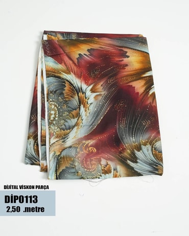 DİJİTAL Viskon Parça Kumaş DİP0113-13DİP0113