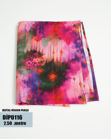 DİJİTAL Viskon Parça Kumaş DİP0116-16DİP0116