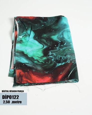 DİJİTAL Viskon Parça Kumaş DİP0122-22DİP0122