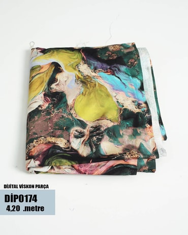 DİJİTAL Viskon Parça Kumaş DİP0174-74DİP0174