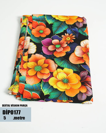 DİJİTAL Viskon Parça Kumaş DİP0177-77DİP0177