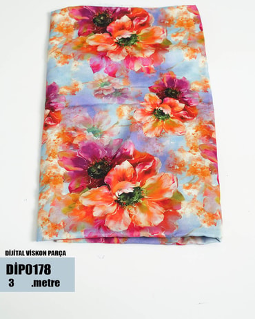 DİJİTAL Viskon Parça Kumaş DİP0178-78DİP0178
