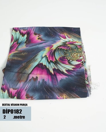 DİJİTAL Viskon Parça Kumaş DİP0182-82DİP0182