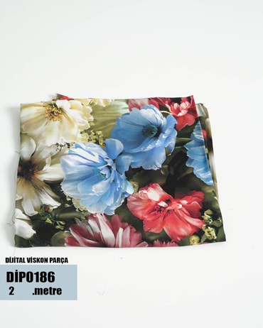 DİJİTAL Viskon Parça Kumaş DİP0186-86DİP0186