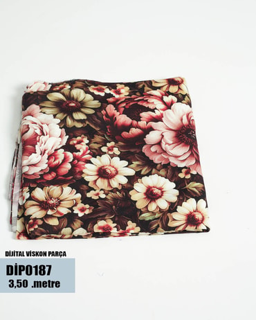 DİJİTAL Viskon Parça Kumaş DİP0187-87DİP0187