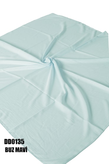 Düz Renk Dikişli Yazma Buz Mavi DD0135-9035DD0135