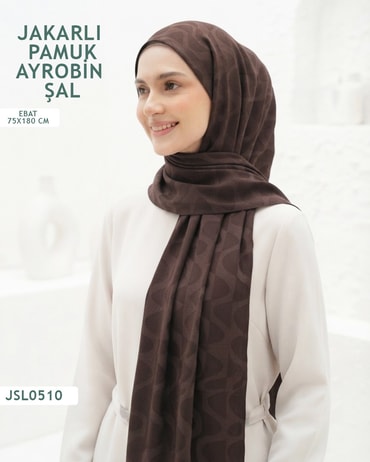 Jakarlı Ayrobin Pamuk Şal  JSL0510-3712JSL0510