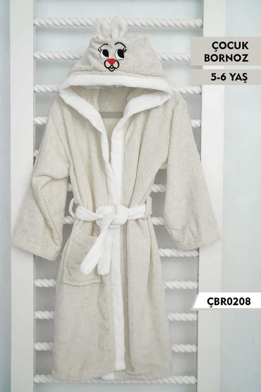 Kadife Çocuk Bornoz 5-6 yaş ÇBR0208-9323ÇBR0208