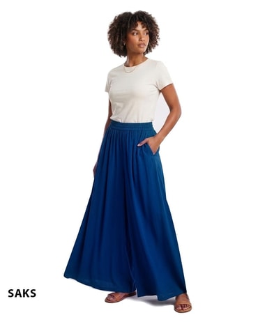 Kadın Beli Lastikli Bol Paça Viskon Pantolon – Rahat Kesim Cepli Yazlık Pantolon 1 BEDEN 36/38 BEDEN-PNT0103PNT0103