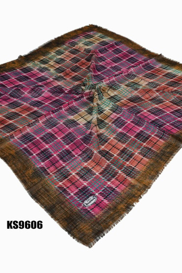 Kampanyalı Desenli Flamlı Eşarp KS9606-1518KS9606-1518