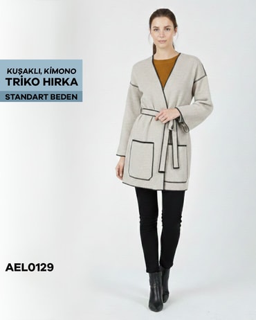 KUŞAKLI KİMANO TRİKO HIRKA Standart AEL0129-21816AEL0129