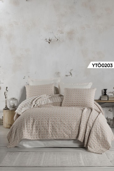 Şaheser Sandeo Çift Kişilik Jakarlı Yatak Örtüsü Seti YTÖ0203-8619YTÖ0203-8619