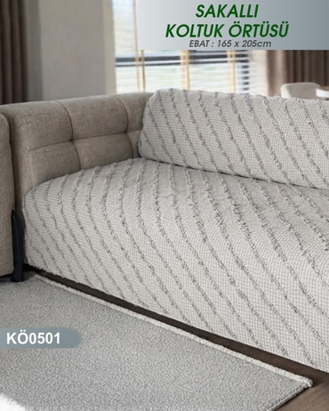 Sakallı KOLTUK Örtüsü Ebat= 165cm*205cm-KÖ0501KÖ0501