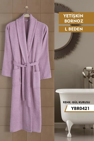 Şal Yaka Yetişkin Bornoz  L YBR0421-21YBR0421